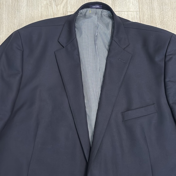 🔥6HRSALE Mens 52R Stafford wool gold button sports coat suit jacket blazer - Picture 3 of 8